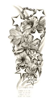 236x437 Flowers Composition Sleeve Tattoo By ~ca5per