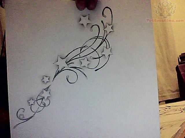 640x480 Star Tattoo On Drawing