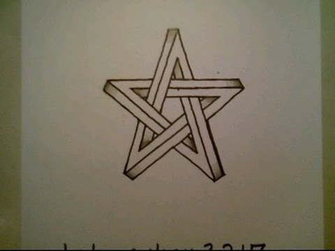 480x360 How To Draw The Impossible Star Easy 3d Optical Illusion Shape