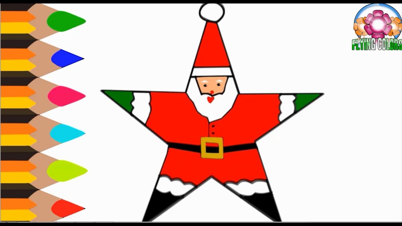 1280x720 Santa Claus, How To Draw Santa Claus In Star Shape, Draw Star