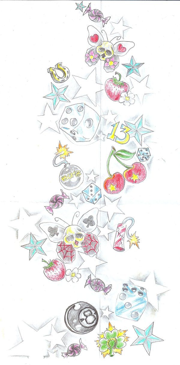 600x1214 Girly Backpiece Dices Cherry By 2face