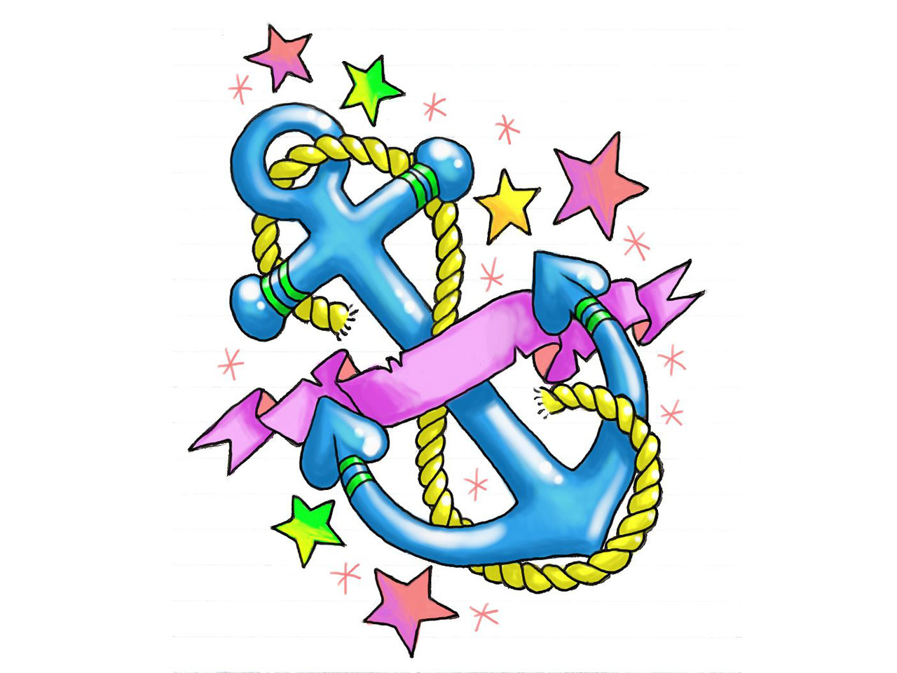 1280x960 Girly Anchor With Stars And Hearts Tattoo Design.jpg