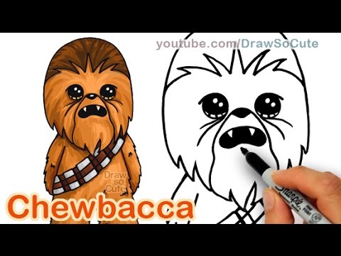 480x360 How To Draw Star Wars Chewbacca Cute Step By Step Easy