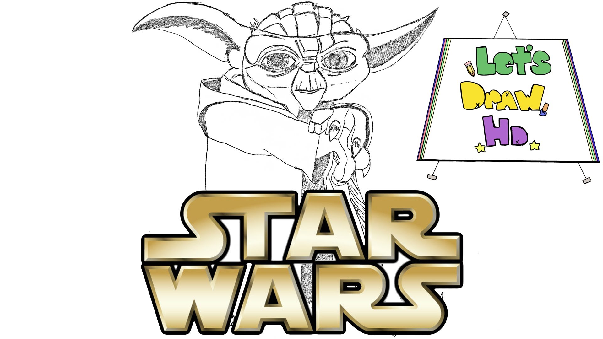 1920x1080 Let's Draw Yoda (Star Wars The Clone Wars)