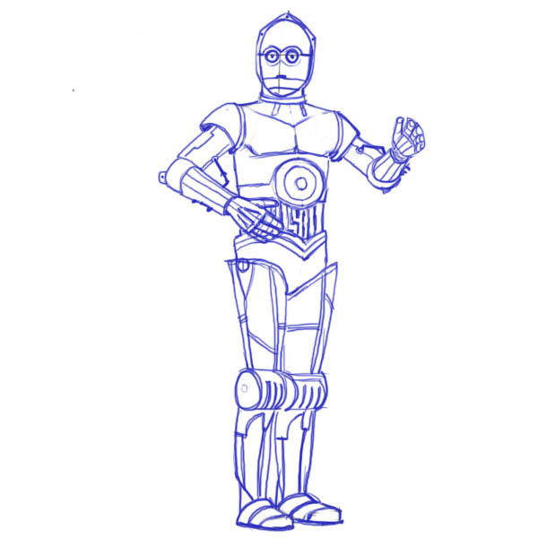 600x600 How To Draw Star Wars Characters C3po8