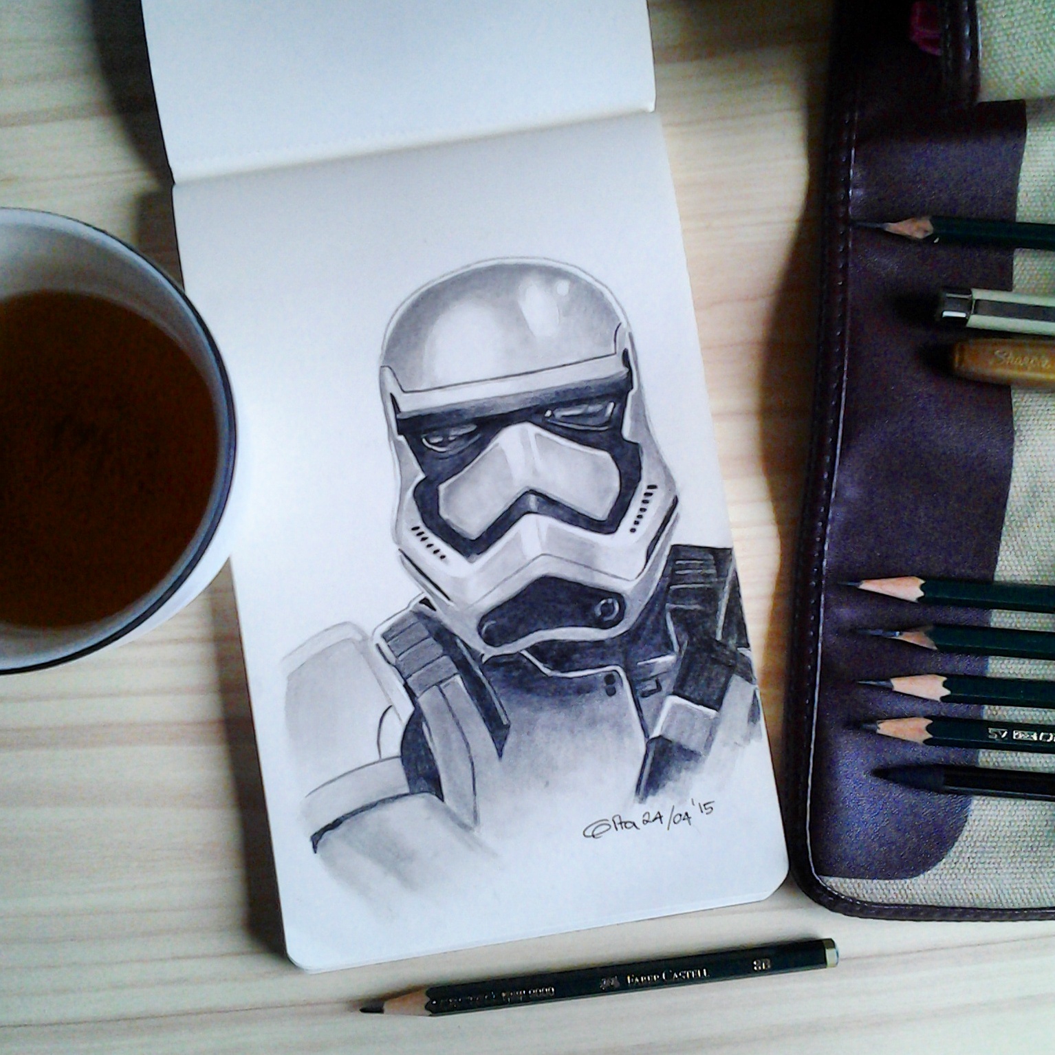 1534x1534 365 Artwork Challenge Star Wars Drawing On Moleskine
