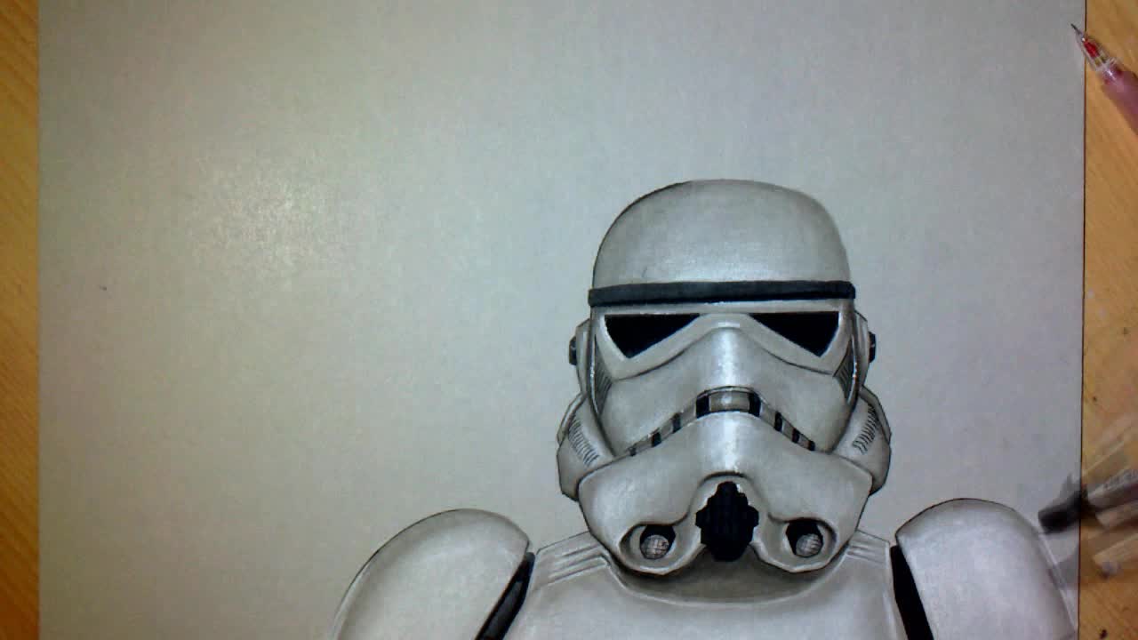 1280x720 3d Speed Drawing Of Star Wars Stormtrooper