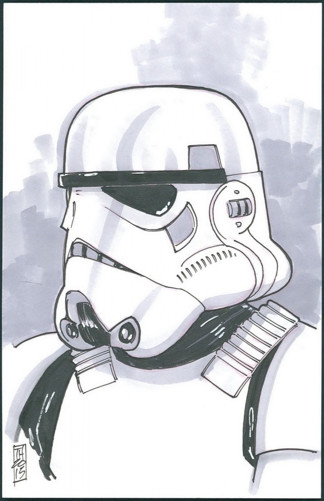 647x1000 Main 1 Tom Hodges Stormtrooper Star Wars Signed Original 55 X 85