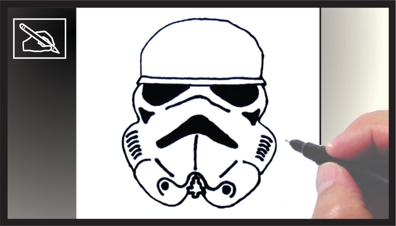 Star Wars Stormtrooper Helmet Drawing at GetDrawings | Free download