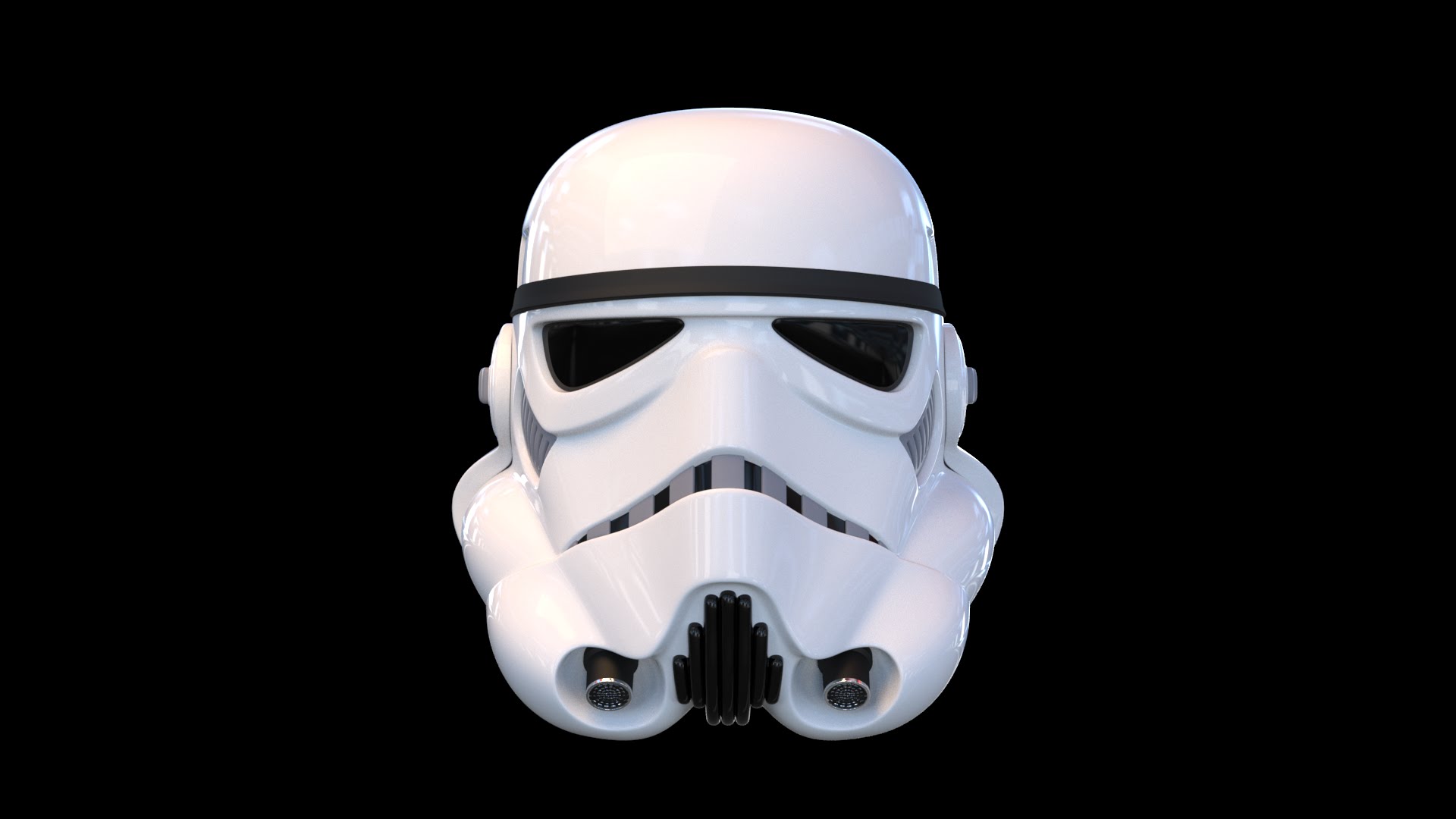 1920x1080 Star Wars Stormtrooper Helmet (Original) 3d Time Lapse And Render