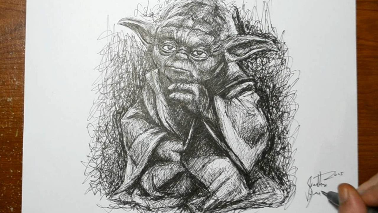 1280x720 Drawing Of Star Wars Drawing Yoda From Star Wars