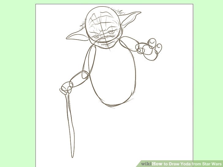 728x546 How To Draw Yoda From Star Wars 7 Steps (With Pictures)