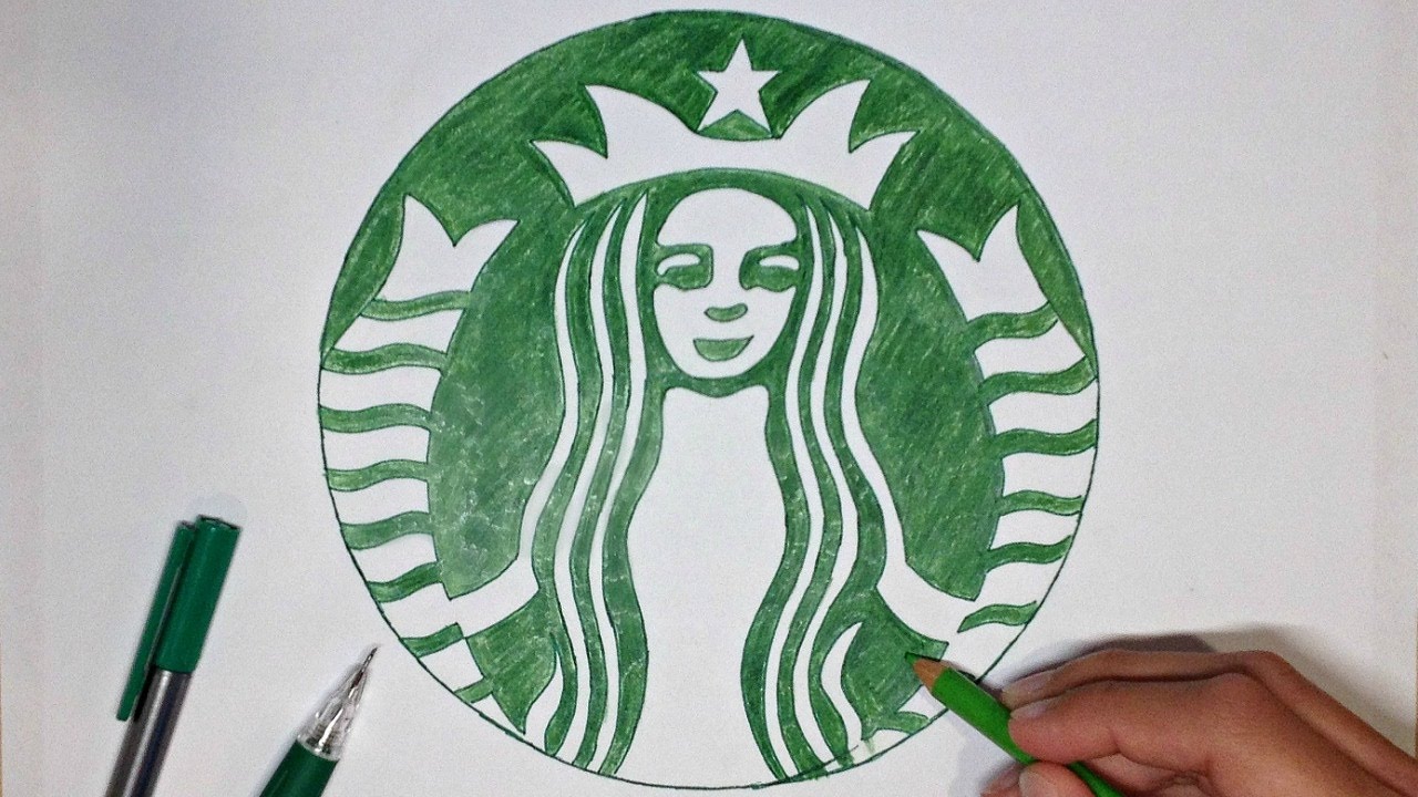 1280x720 How To Draw The Starbucks Logo Logo Drawing