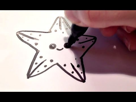 480x360 How To Draw A Cartoon Starfish