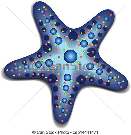 450x466 Blue Starfish Vector Vectors Illustration
