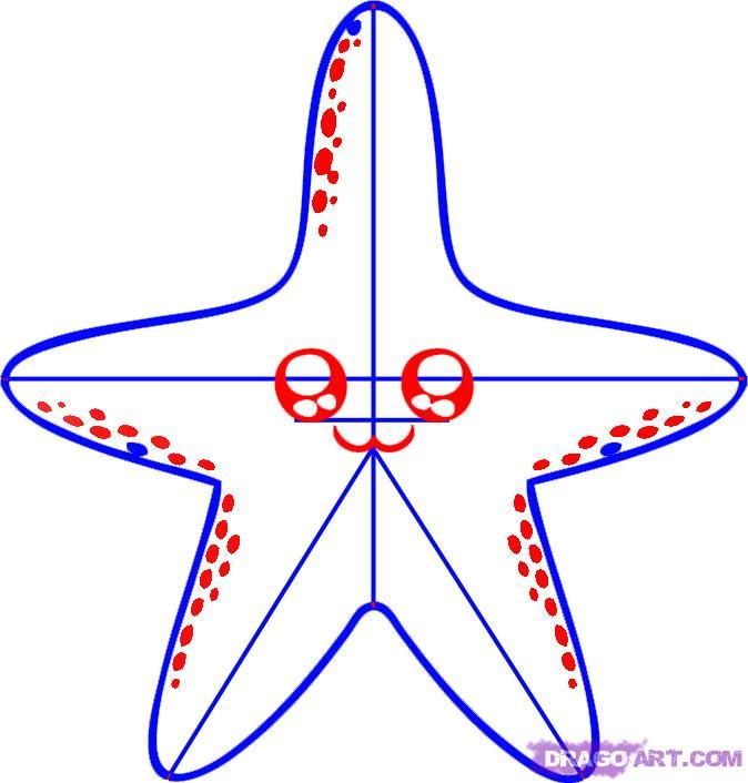 674x706 How To Draw Starfish How To Draw A Starfish, Step By Step, Sea