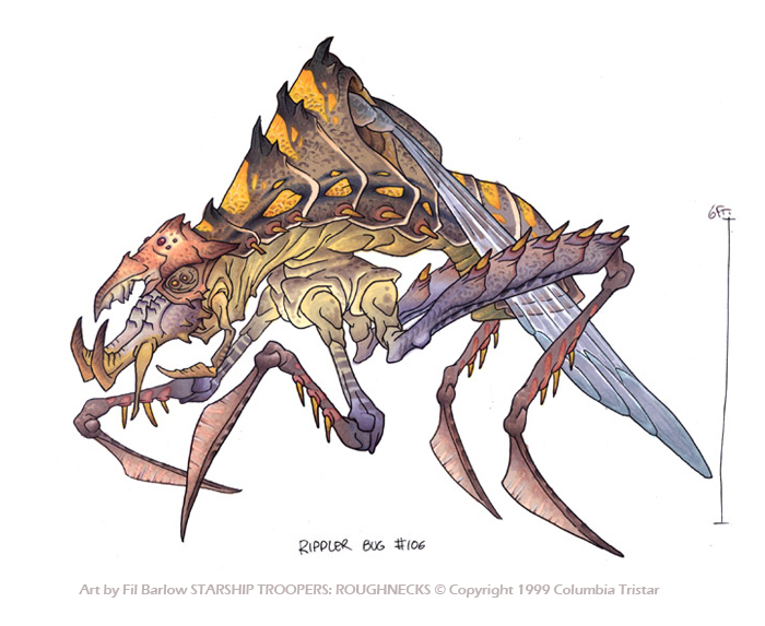 700x573 Rippler Bug From Starship Troopers. Drawing By Filbarlow