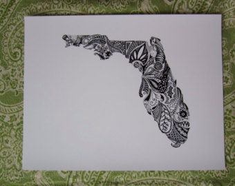 340x270 Zentangle Florida Etsy
