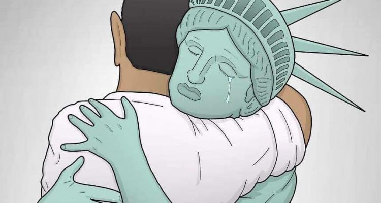 750x400 Drawing Of Statue Of Liberty Hugging Obama Archives