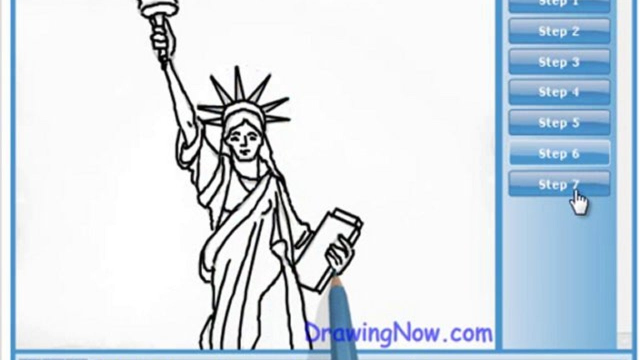 1280x720 How To Draw Statue Of Liberty