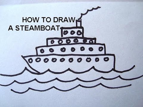 Steam Boat Drawing at GetDrawings | Free download