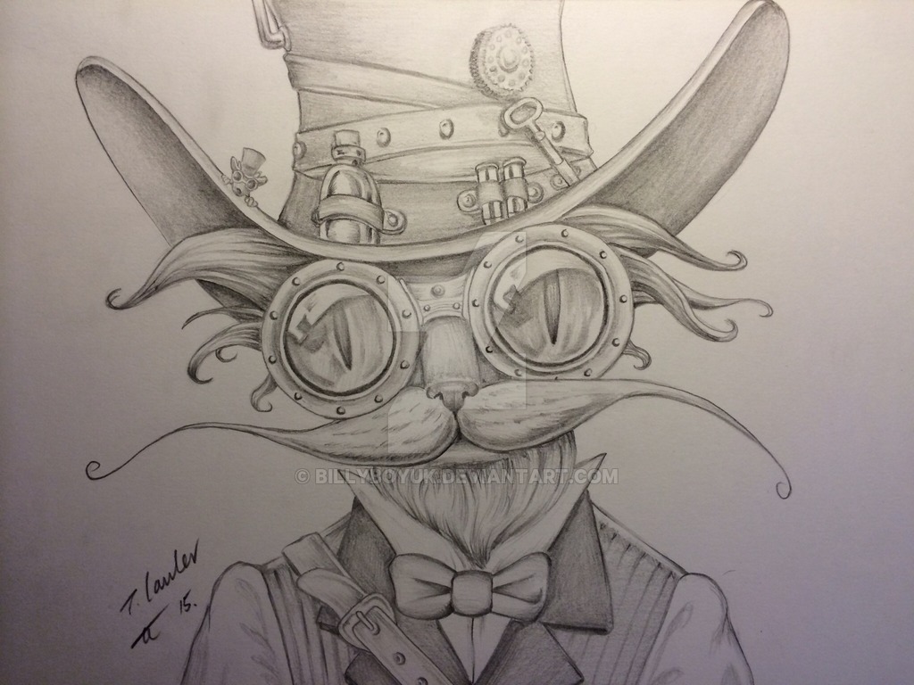 Steampunk Cat Drawing at GetDrawings | Free download