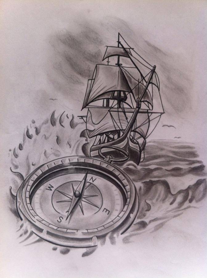 672x900 Rough Seas Drawing By Josh Tremblay