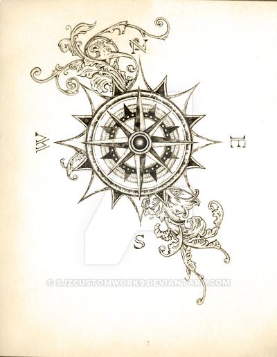 400x516 Steampunk Compass Tattoo