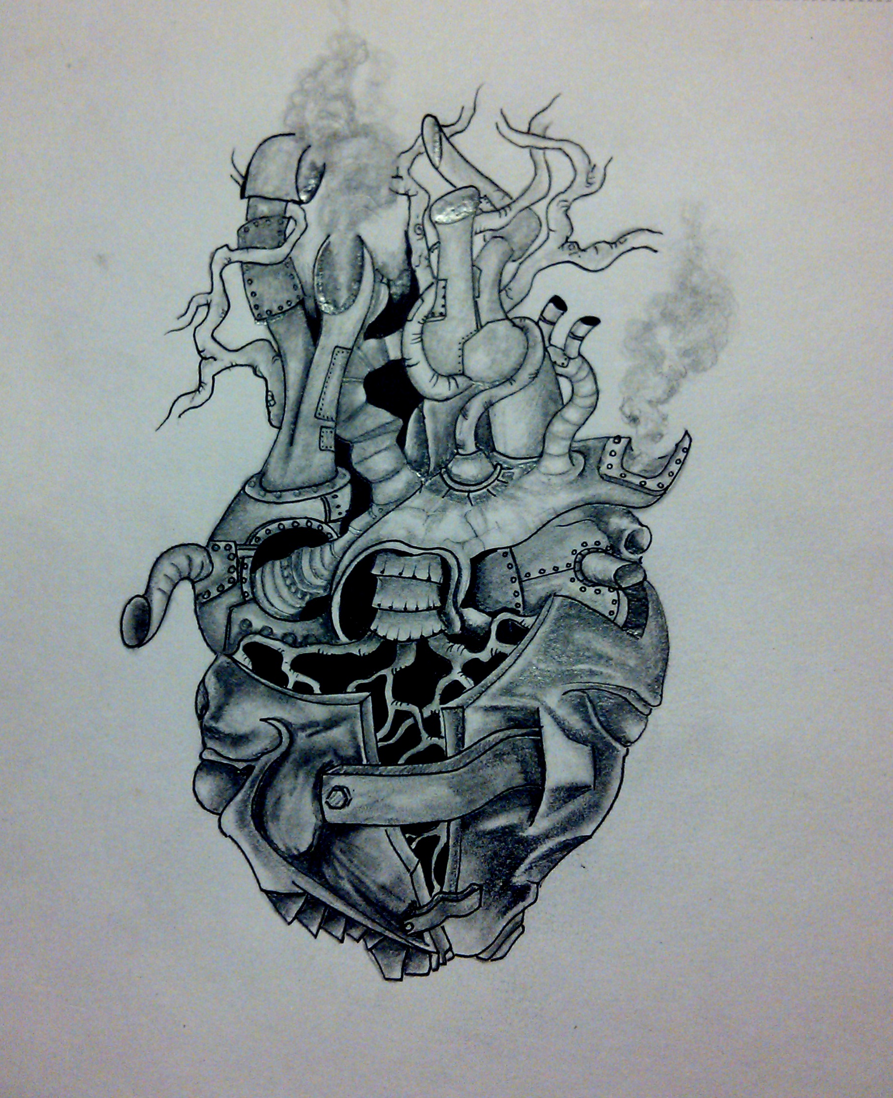 1815x2233 Steampunk Heart Tattoo Flash Art ~a.r. Tattoo Flash Art