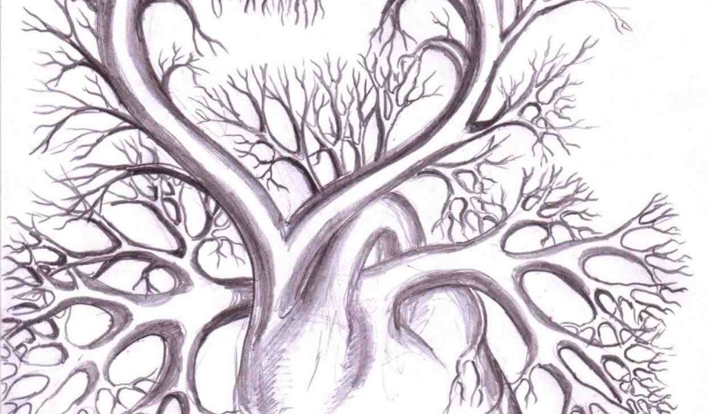 1024x600 The Images Collection Of Cool Abstract Drawing Ideas Heart