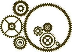 236x169 Gears Black And White Set Middle, Room And Printing