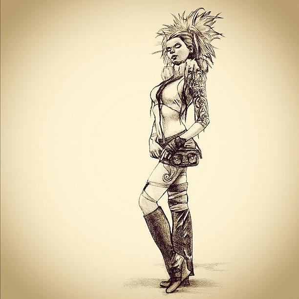 612x612 Steampunk Girl 2 Photograph By Andres R