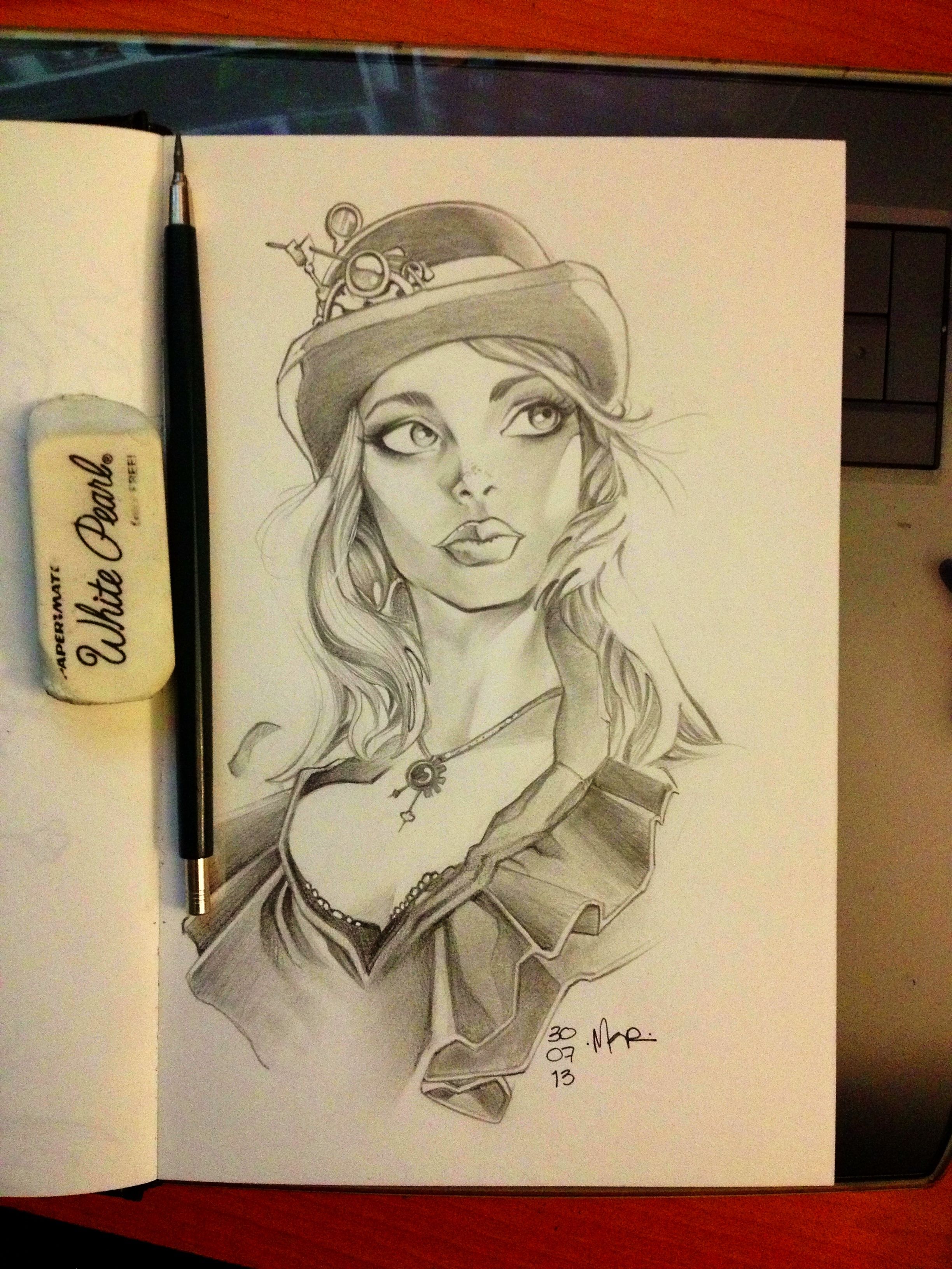 2448x3264 Steampunk Girl Just Sketch! Girls, Sketches