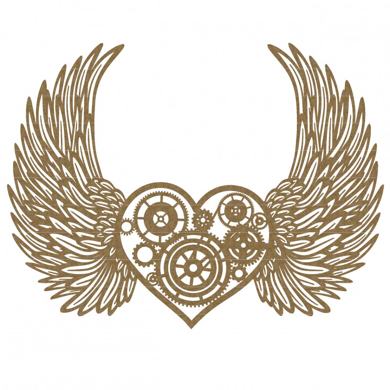 800x800 Steampunk Heart With Wings