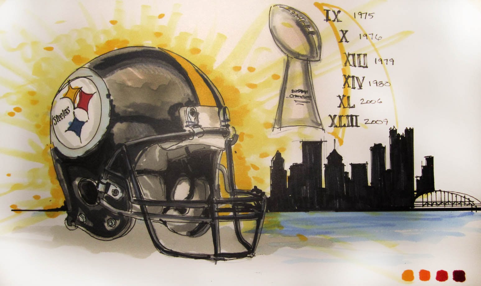 1547x919 Nfl Football Series Pittsburgh Steelers Time Lapse Drawing