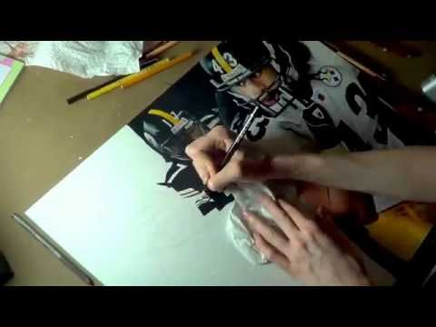 480x360 Pittsburgh Steelers Colored Pencil Drawing