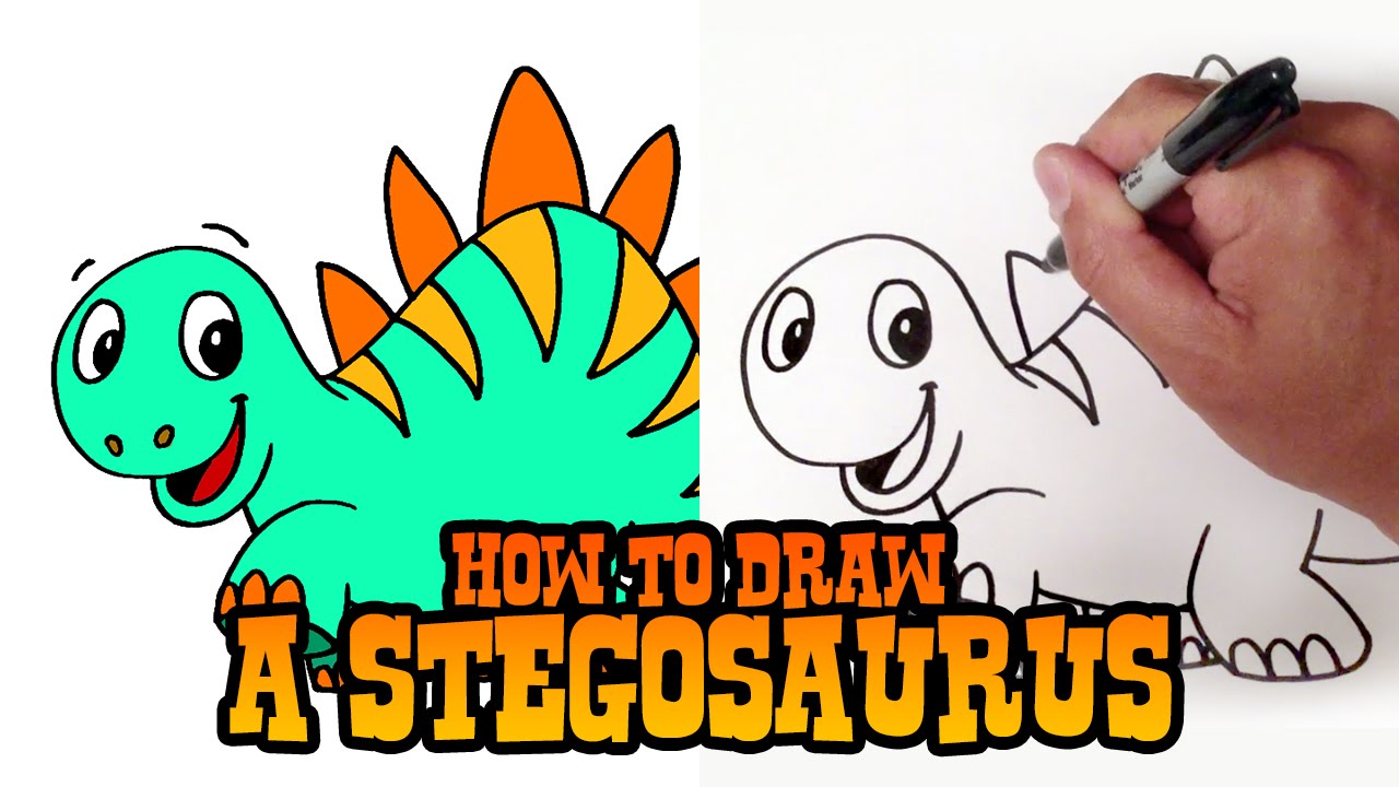 1280x720 How To Draw A Stegosaurus Dinosaur