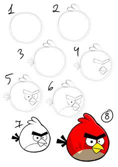 236x334 How To Draw Red Angry Bird Step By Step Drawings