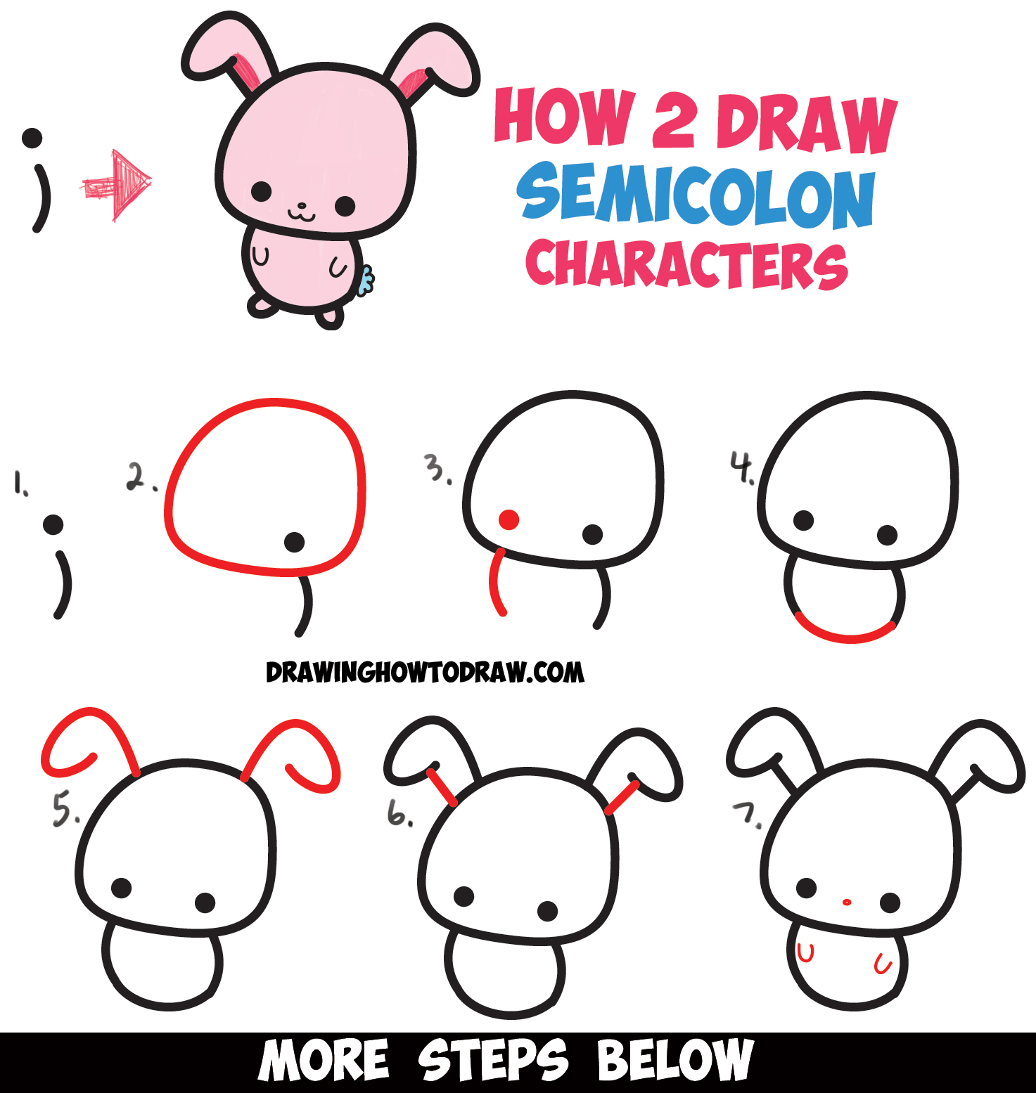 1473x1555 How To Draw Cute Cartoon Characters From Semicolons