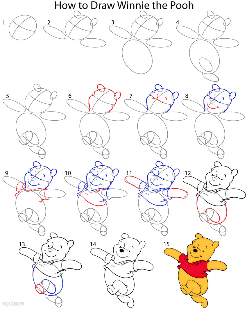 850x1070 How To Draw Winnie The Pooh Step By Step Drawing Tutorial