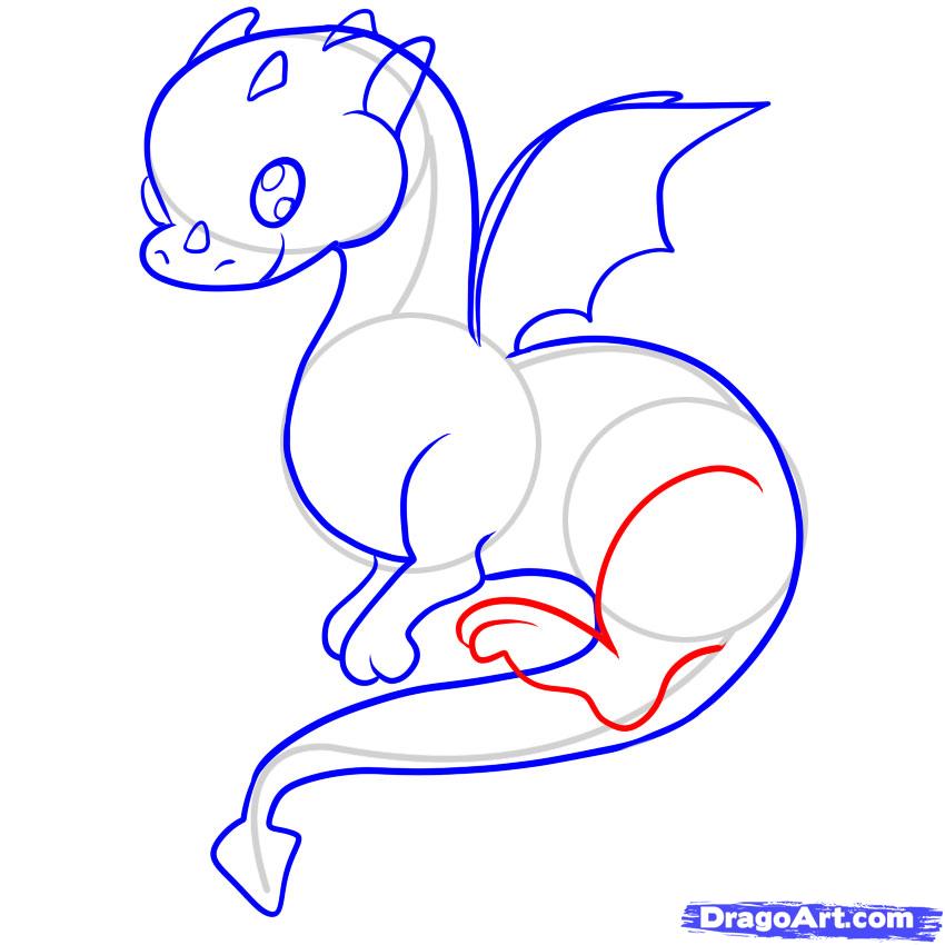 Step By Step Dragon Drawing at GetDrawings | Free download