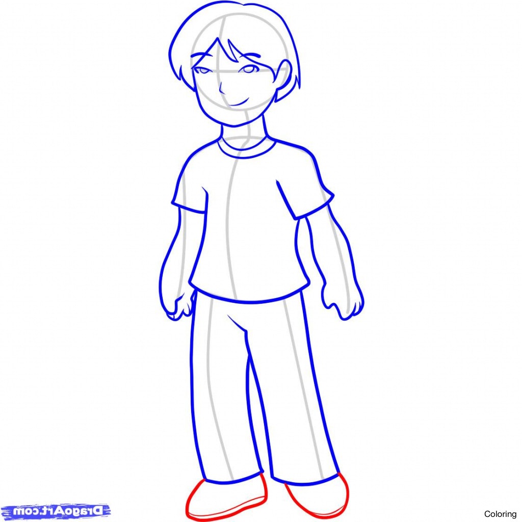 How To Draw A Standing Person Easy