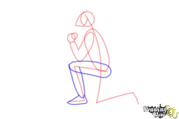 600x400 How To Draw A Person On Their Knees, Kneeling