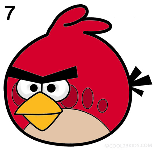 550x528 How To Draw Angry Birds (Step By Step Pictures) Cool2bkids