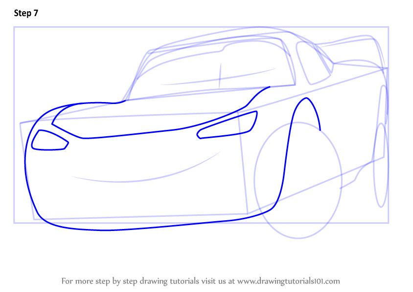844x598 Learn How To Draw Lightning Mcqueen From Cars 3 (Cars 3) Step By