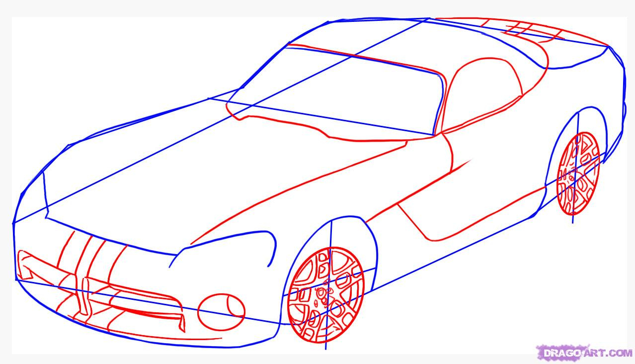 1278x732 Sketch Cars Step Step How To Draw A Dodge Viper, Stepstep, Cars