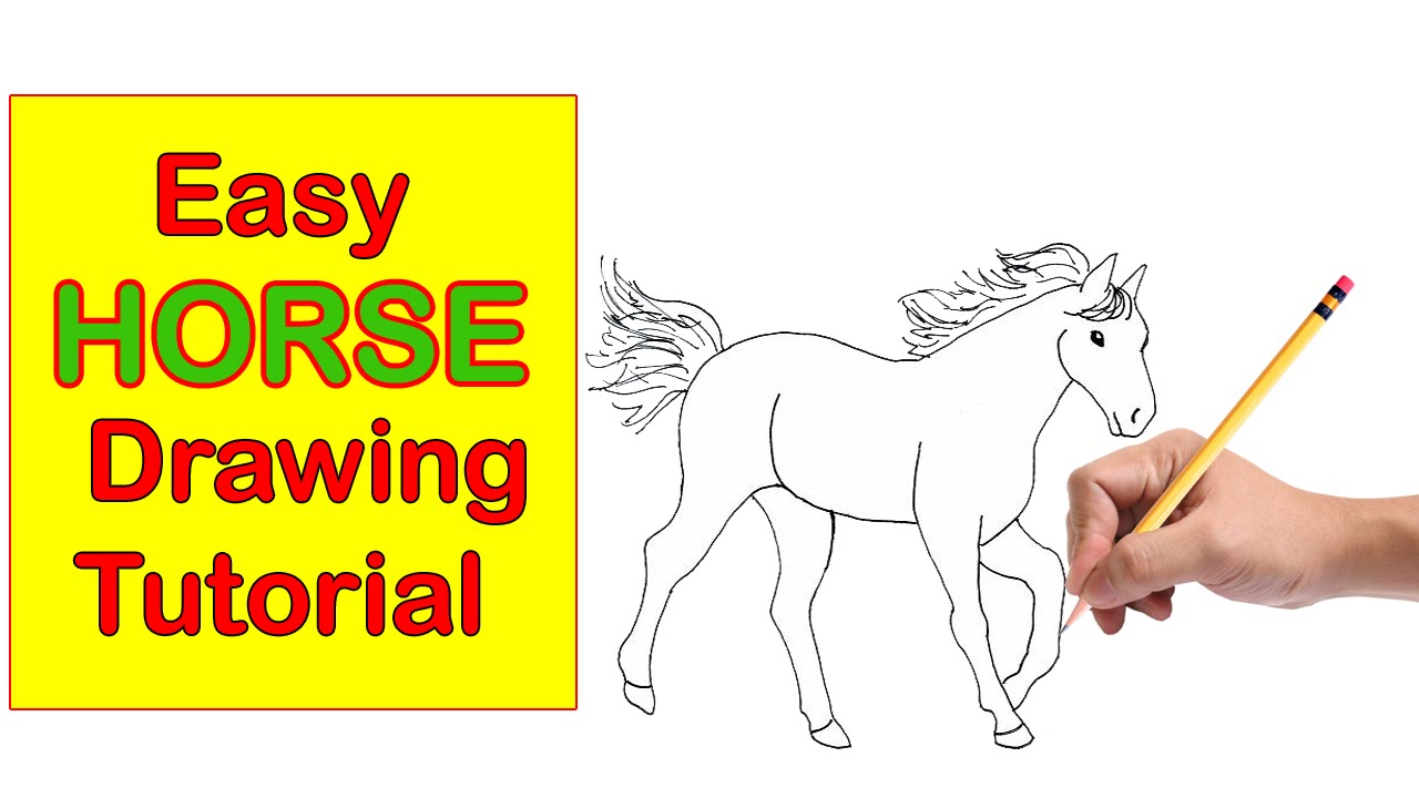 1280x720 Horse Drawing Tutorial Step By Step Easy, Quick And Simple