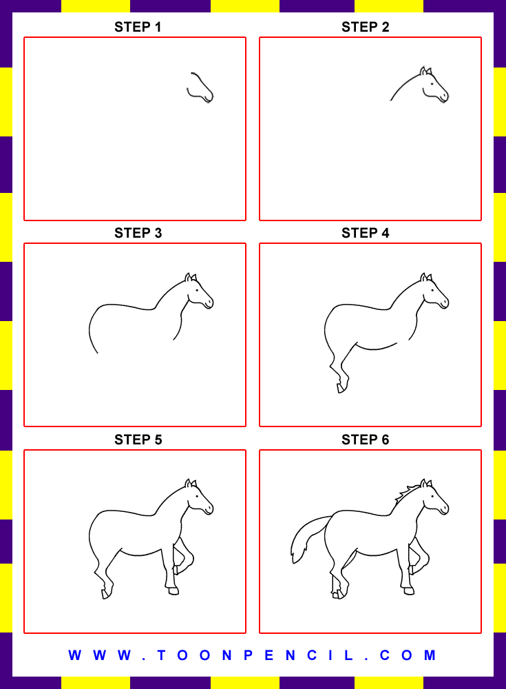 735x1000 2014 02) En Hest Cartooning Horse Drawings