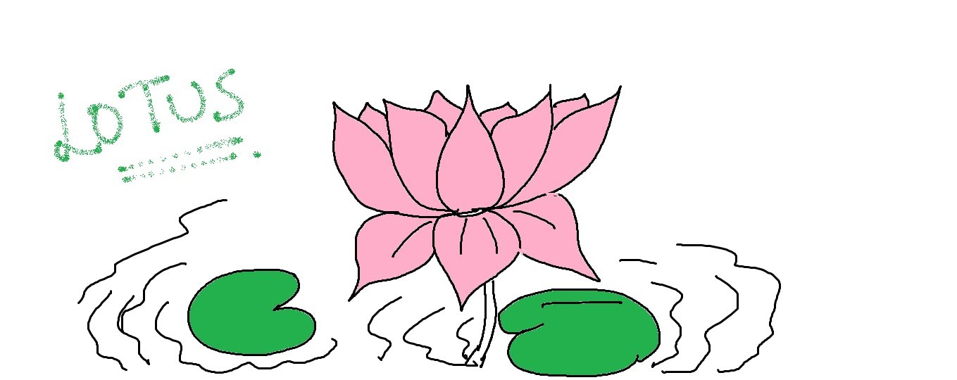 1359x540 Easy Kids Drawing Lessons How To Draw A Flower Lotus Easy