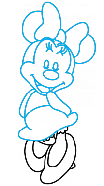215x382 How To Draw Minnie Mouse, Cartoons, Easy Step By Step Drawing Tutorial